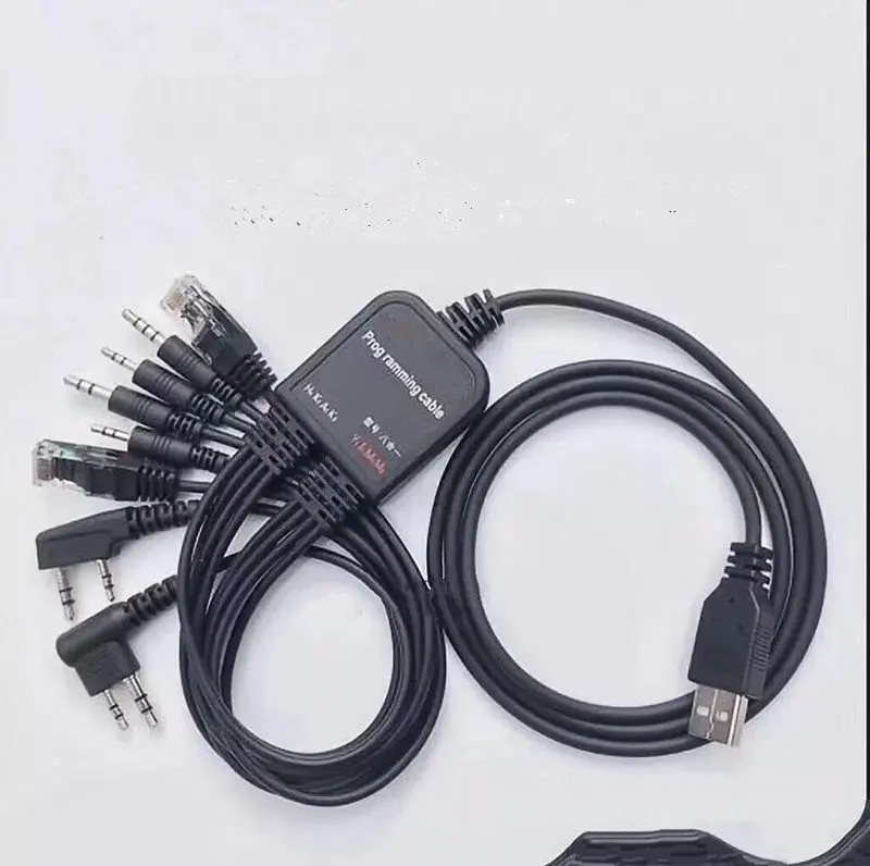 8 in 1 Computer USB Programming Cable for Kenwood Baofeng Motorola Yaesu for Icom Walkie Talkie Car Radio