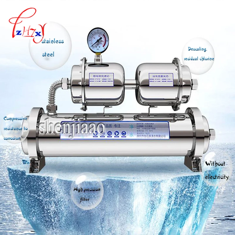 YXQ-1000C tratamiento de agua filtro de agua purificador de agua 1000L/H acero inoxidable duradero con esterilización del medidor de presión de agua