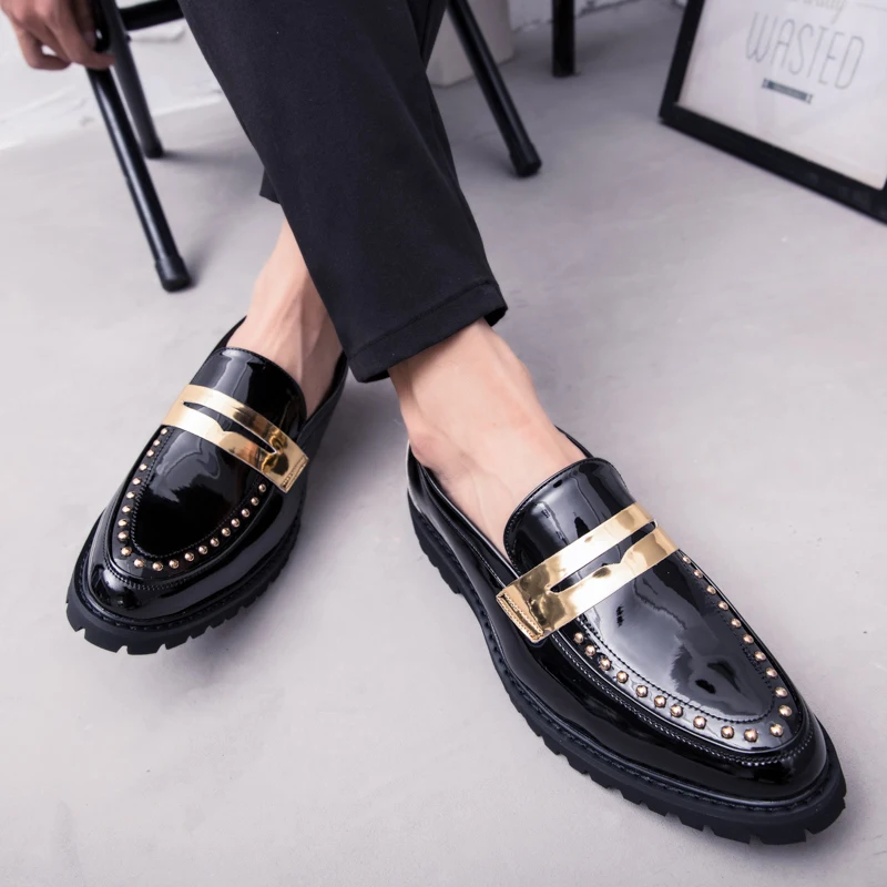 Fashion outdoor Leather Casual Loafers Men Comfortable men Shoes Man Leather working Business Slip-On dressing Shoes men w5