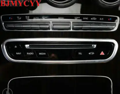 

Автомобильная CD-панель BJMYCYY, ABS Регулируемая рамка для Mercedes Benz C class GLC260/C200l