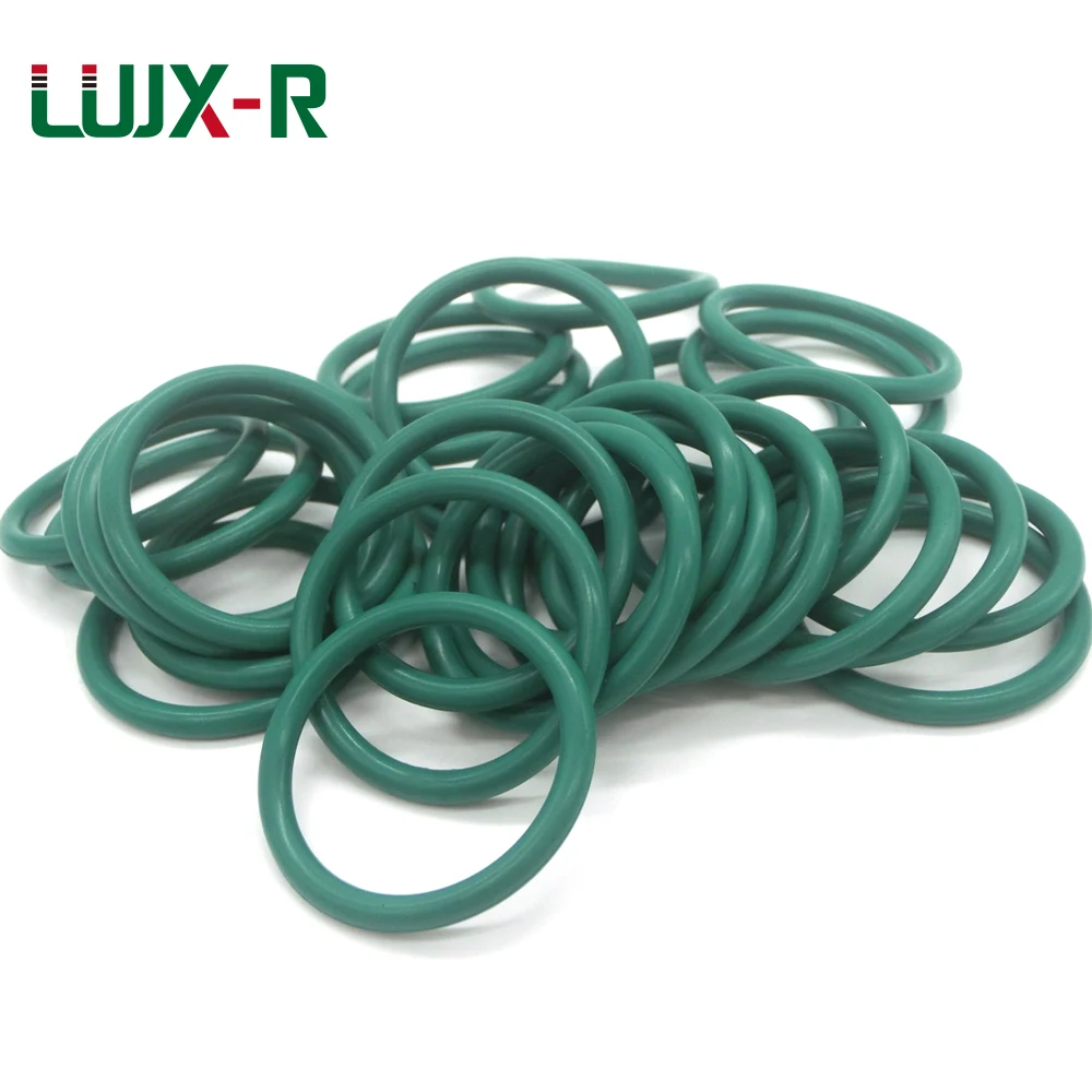 

LUJX-R 25pcs 2.65mm O Ring Seal Washer Seals Oil Proof Green O-Ring FKM ID3/4/5.3/6/7.1/7.5/8/8.5/9~13.2 O Shaped Ring Gasket