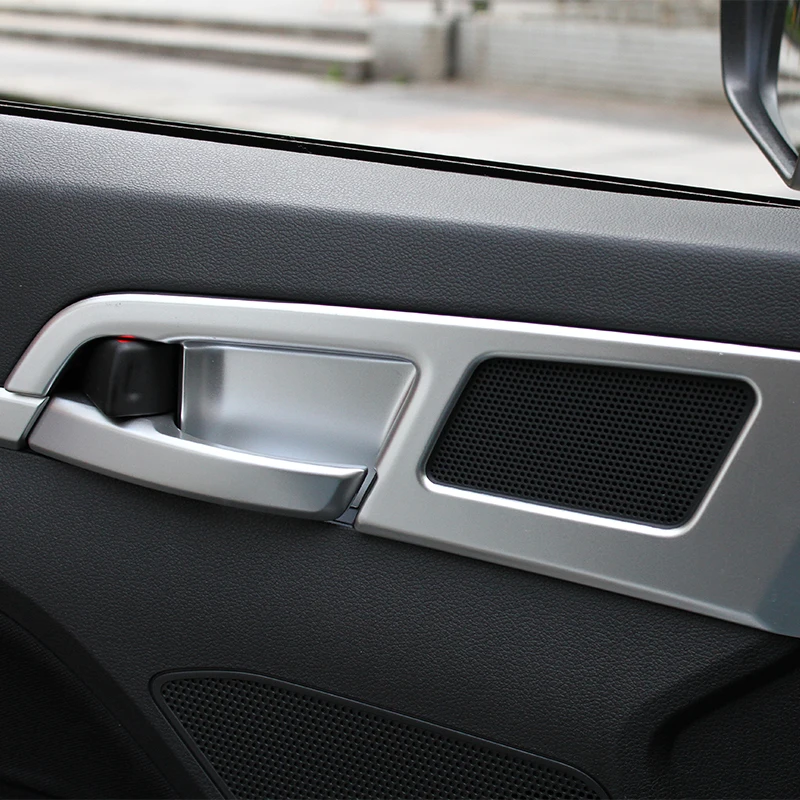 For Hyundai Elantra AD 2016 2017 ABS Matte Cars Door Inner Handle Sequin Interior Frame Decoration Cover Trim accessories 4Pcs