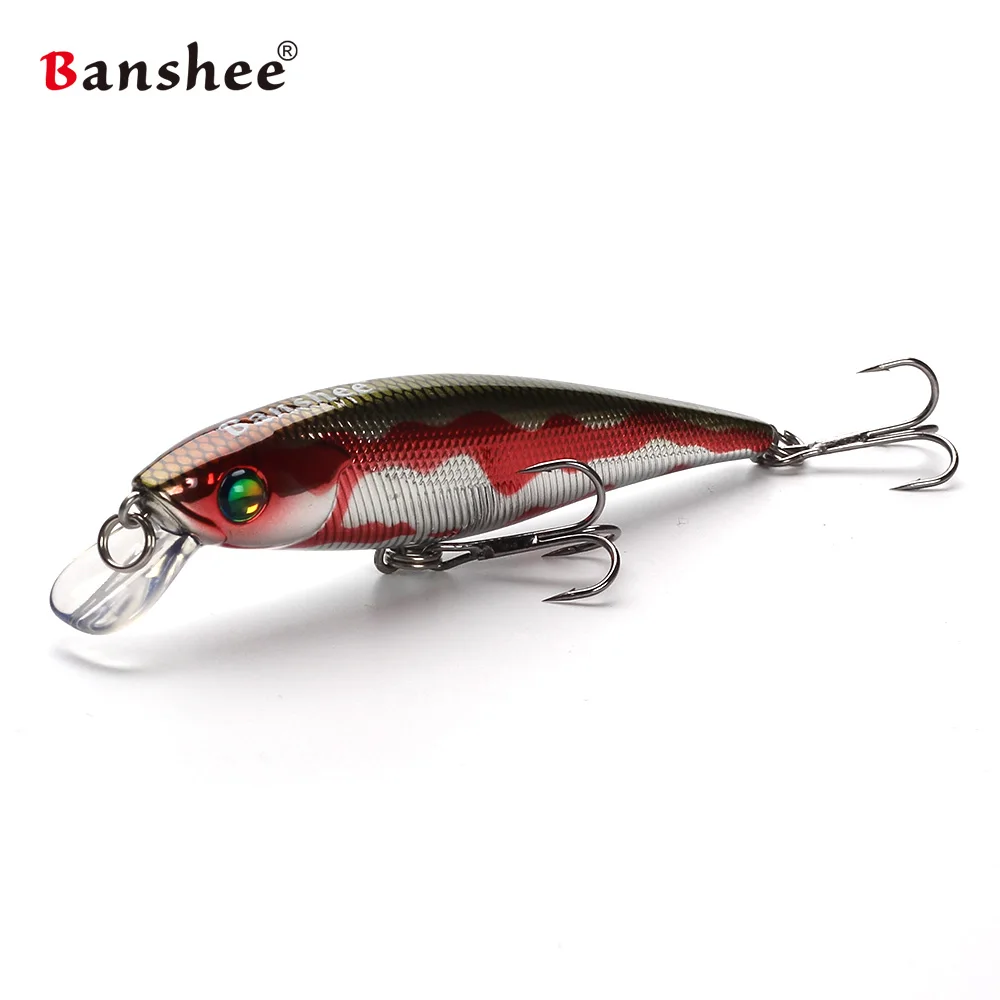 Banshee 90mm 10g Jerkbait Suspending Wobbler For Pike Artificial Bait Jerkbait Black Minnow Fishing Lure Floating Hard Bait Bass