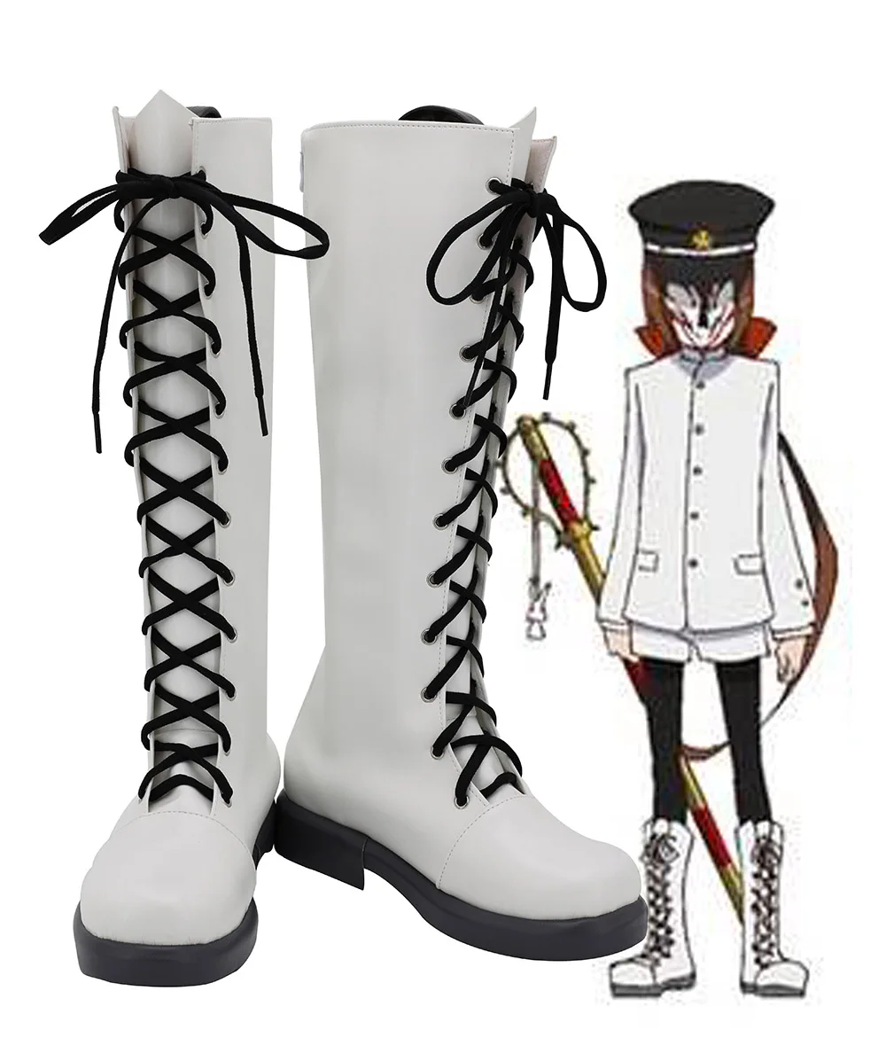 Inari Cosplay Kyousogiga Inari Cosplay Boots White Shoes Custom Made for Unisex Any Size