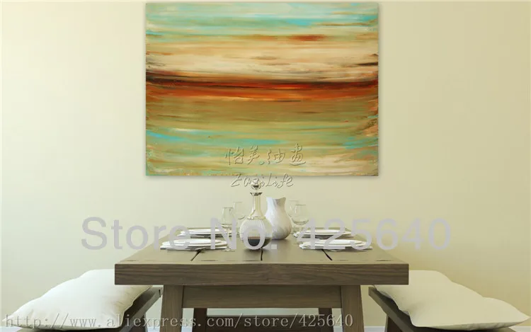 Wind Acrylic Paint Home Decoration Oil Painting  on canvas hight Quality Hand-painted Wall Art 24X48 inch ,36X72 inch