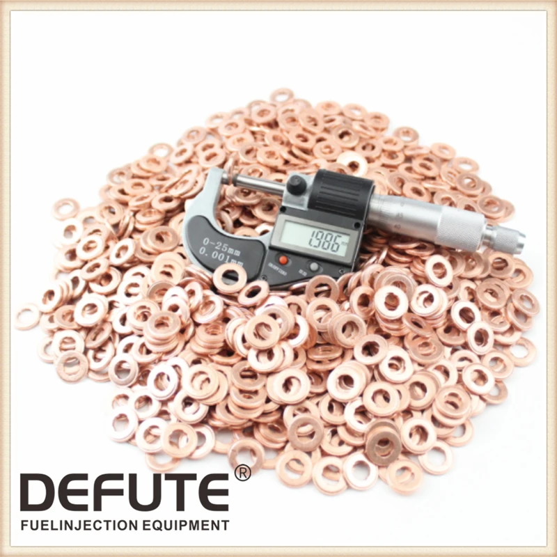 30pcs F00VC17504 Injector Copper Rings Washers Shims Gasket Set F00V C17 504 Size 7X15X2(mm) Thickness 2mm