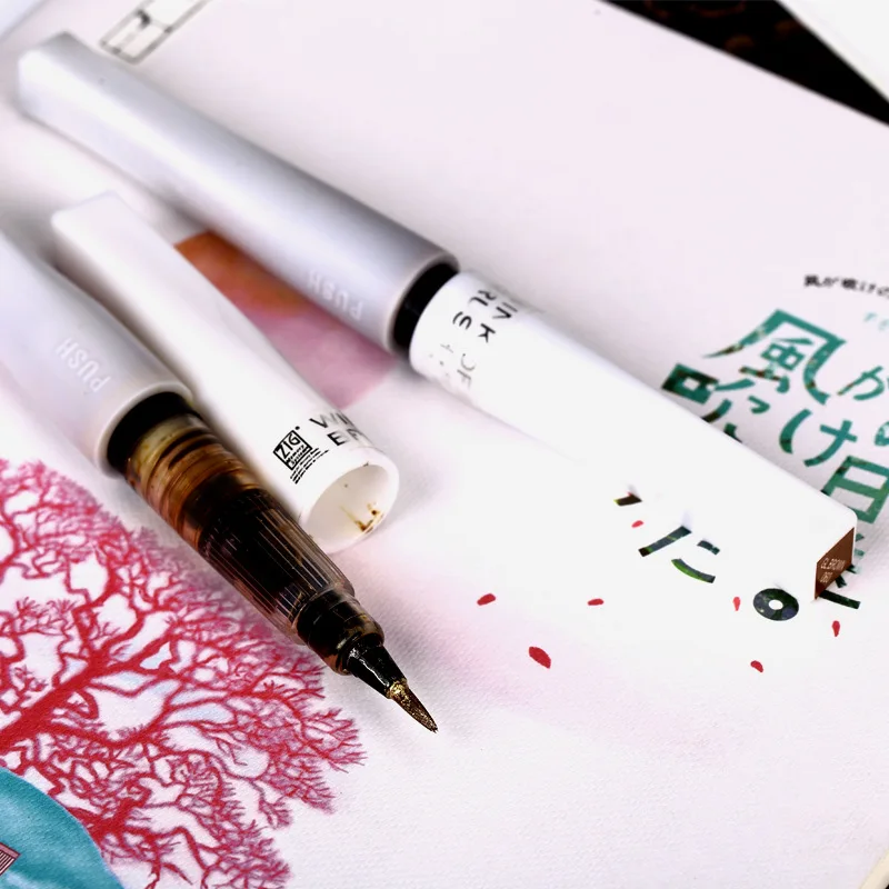 Zig kuretake wink of Stella Bling Brush Pen ปากกาหลากสีประกายสีน้ำกระพริบปากกา MS-56แวววาว