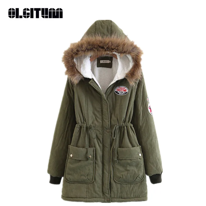 New 2020 Winter Coat Jacket Thicken Hooded Fur Collar Outwear Lambskin Cotton Jacket Women Casual Slim Parka Female CC610