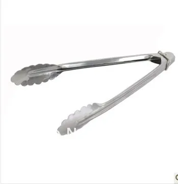 Kitchen baking Tong Scallop Tongs Stainless Steel Food Leg Locking