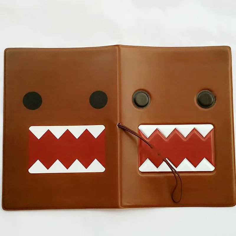 Cartoon DOMO KUN PVC Lerther passport holder Credit Card Holder,Travel 3D Passport Cover 14*9.6CM   for travel