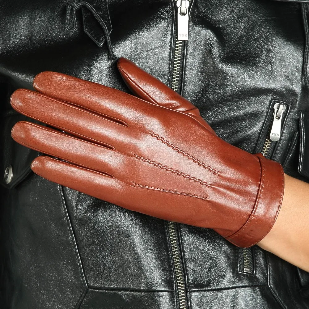 Hot Sale Adult Men Gloves Top Quality Touchscreen Goatskin Wrist Fashion Solid Winter Glove Plus Velvet Limited M037nc2