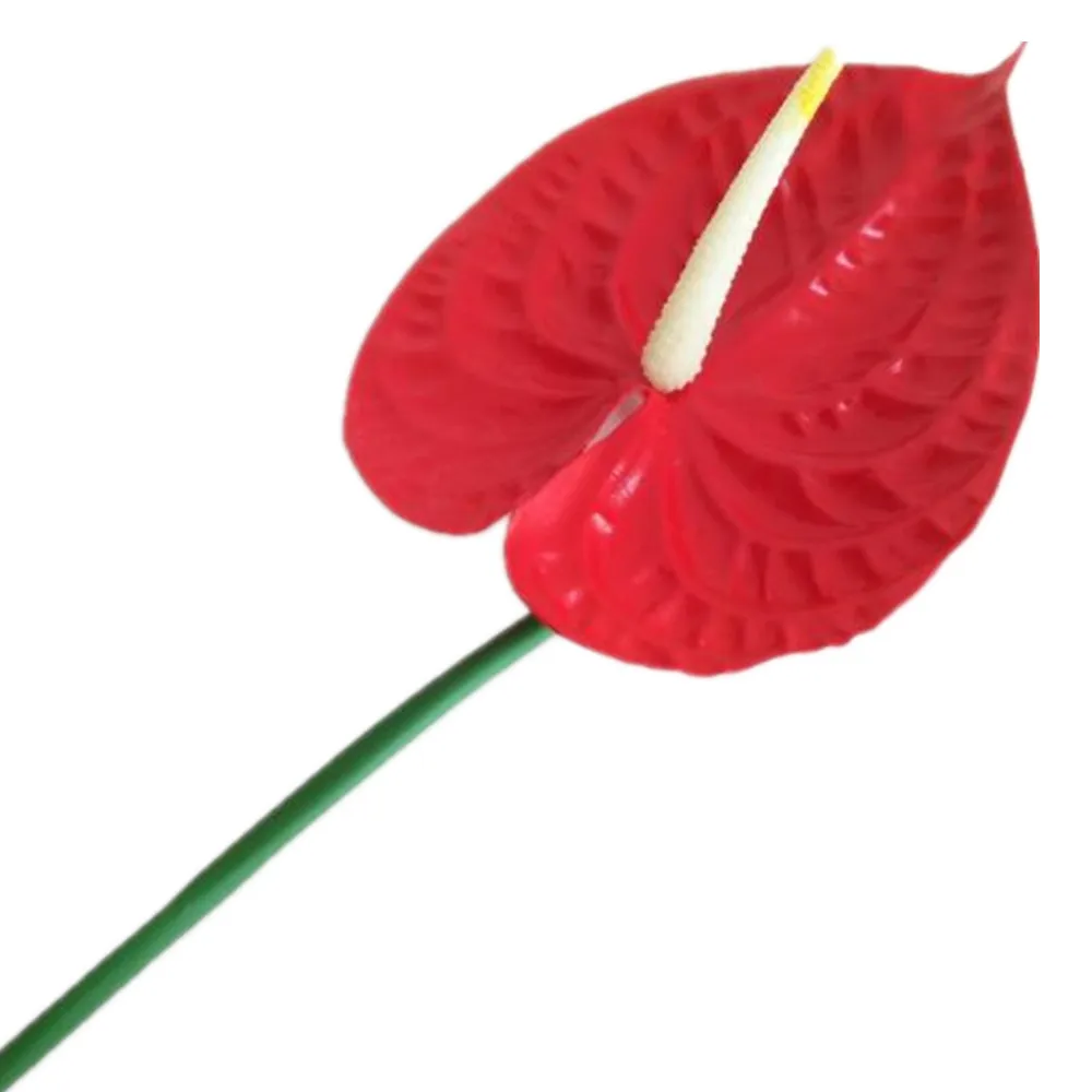 10pcs Plastic Anthurium Flower Artificial Red Lily Flowers for Christmas Party Home Floral Decoration