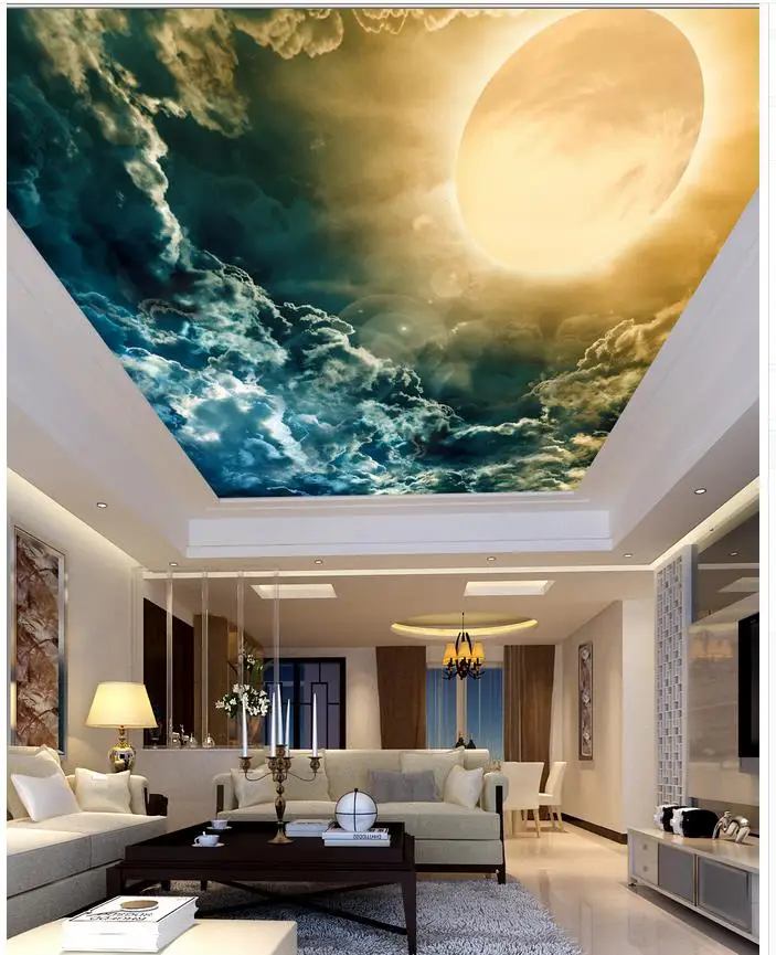 

Fantasy clouds sky ceiling 3d room wallpaper landscape ceilings 3d mural paintings