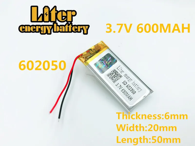 3.7 V 602050 602050P 3.7V 600mah with protection board , used for bluetooth MP3,MP4 lithium battery