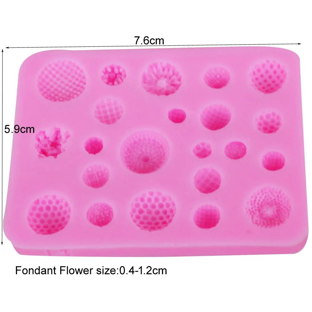 M077 Mini Flower Shower Silicone Mold Cake Decorating Tools Chocolate Cupcake Sugarcraft Polymer Clay Moulds Candy Baking Forms