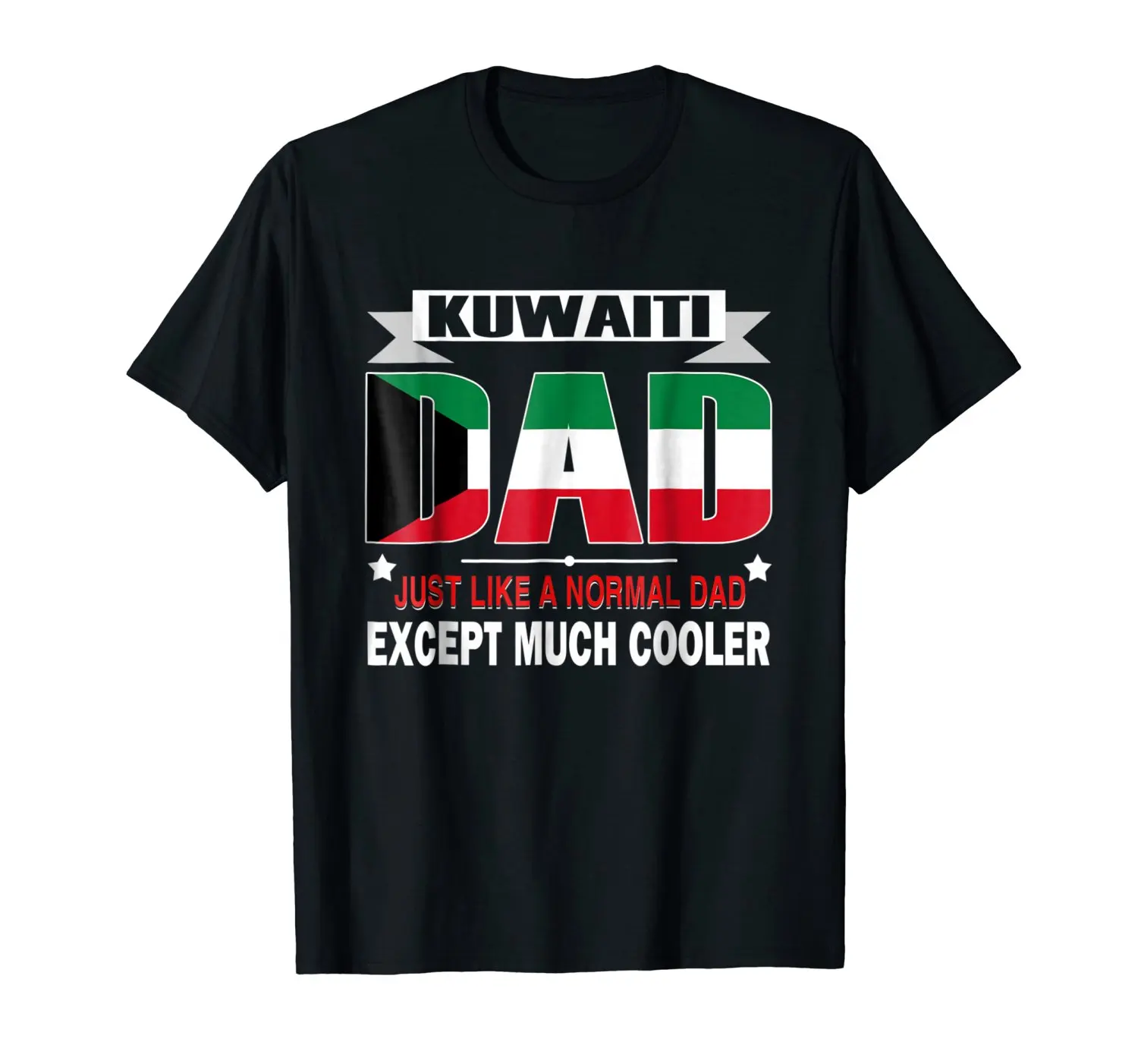 New 2019 Summer Men'S 100% Cotton Style Hip Hop O Neck T Shirt Kuwaiti Dad Is Much Cooler Father'S Day T-Shirt Flag Tees Tops