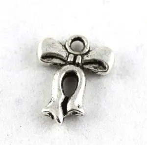 450PCS Tibetan silver bow charm 16mm A12735