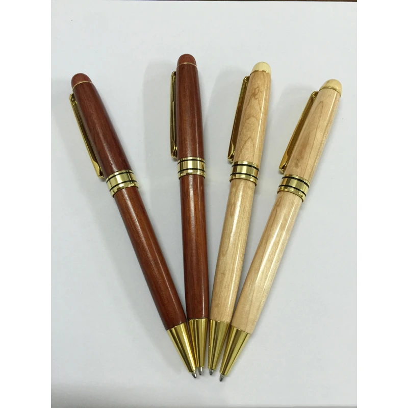 10 Pcs/Lot  Creative Wooden Ballpoint  Pen 0.7mm Black Ink Writing Tool  for Business and School  Supplies