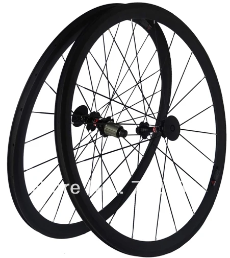 CW03 3K carbon Matt Road bike Bicycle clincher wheelset  38mm : wheel Rim Spoke hub  QR skewers