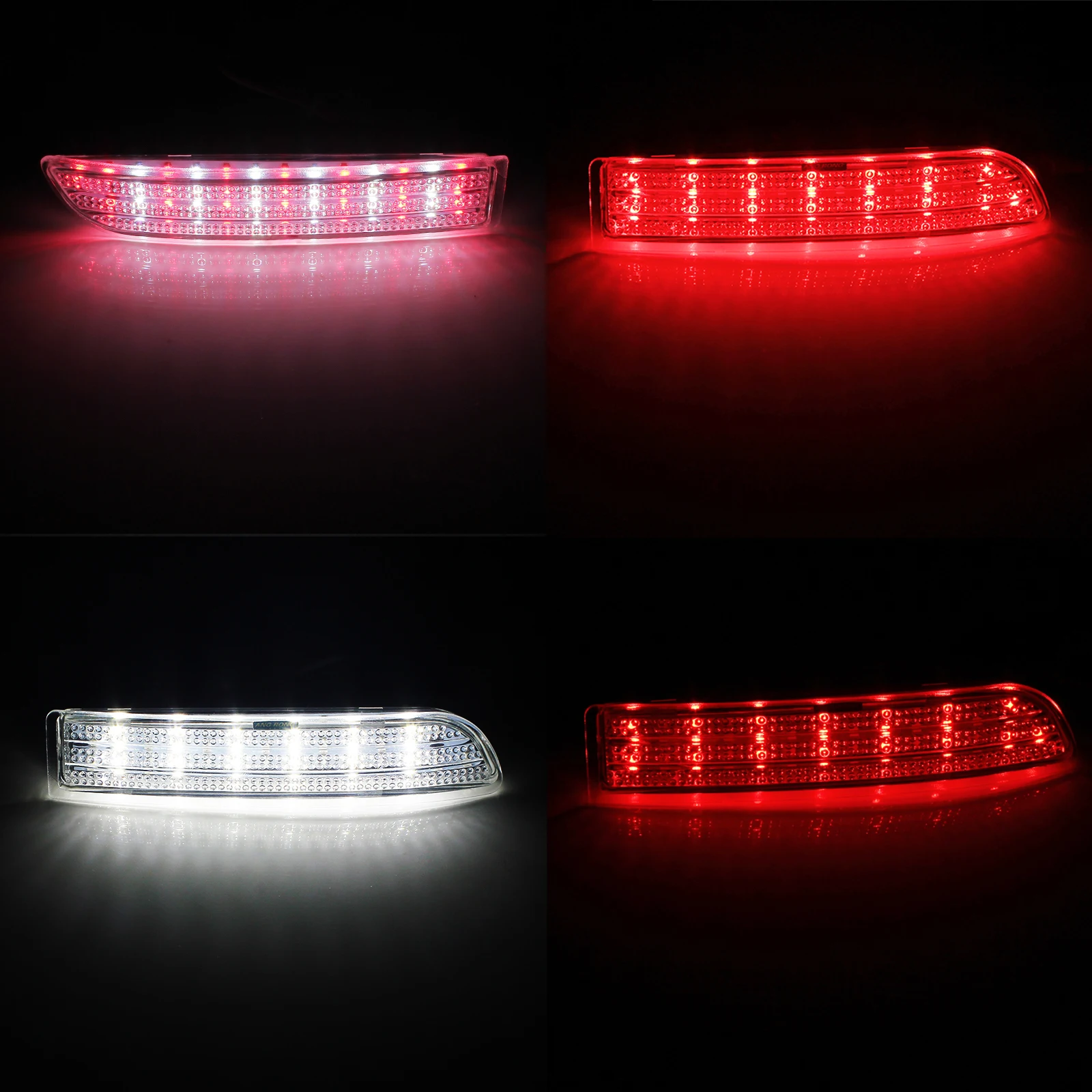 ANGRONG 2X LED Rear Bumper Reflector Brake Stop Light For Toyota Avensis Estima Previa Alphard MKI  RAV4