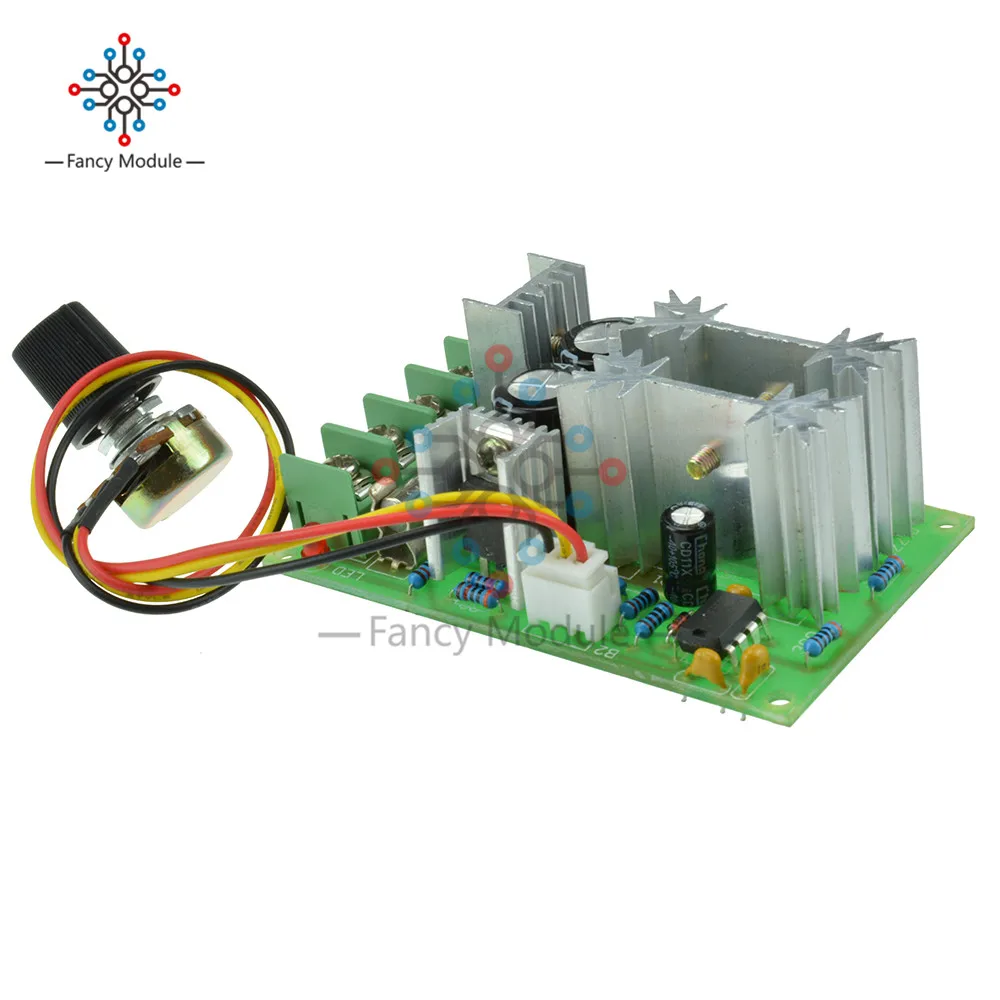 DC Motor Speed Regulator DC10-60V 12V 24V 36V 48V High Power Drive Module PWM Motor Speed Controller 20A Current Regulator