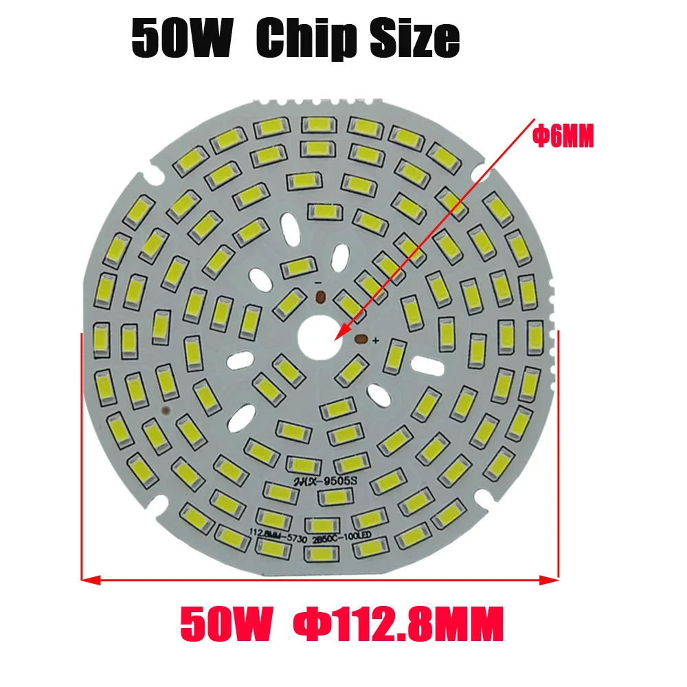 50W 112.8mm LED PCB SMD 5730 ChipLED light source aluminum light board warm natural white Round ShapeDIY ceiling light downlight