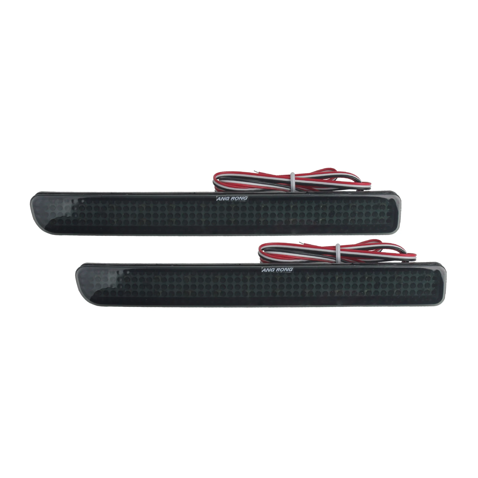 Angrong Led Rear Bumper Reflector Brake Stop Licht Zwart Voor Rover Discovery 3 4 Range Sport