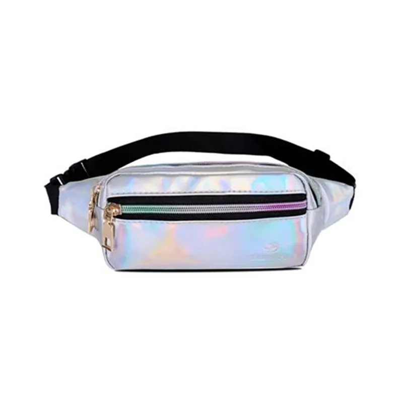 Fanny Pack-오토바이 다리 허리 가방 여성용, 레이저 벨트 가방 지갑 지갑 Banano 허리 팩 Bolsa Feminina Chest Bag Pochete