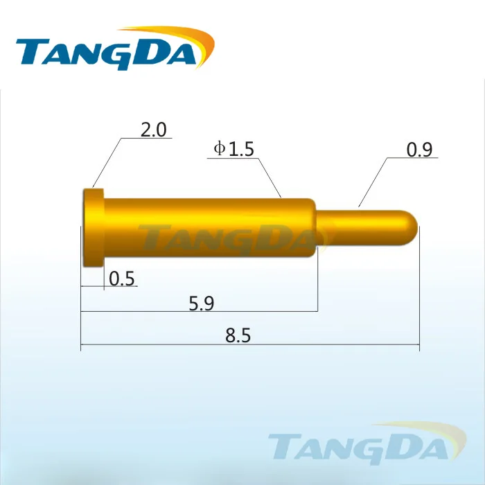 Tangda pogo pin connector DHL/EMS D2.0*8.5mm 1A charge Contact the thimble Device probe PCB test Spring probe