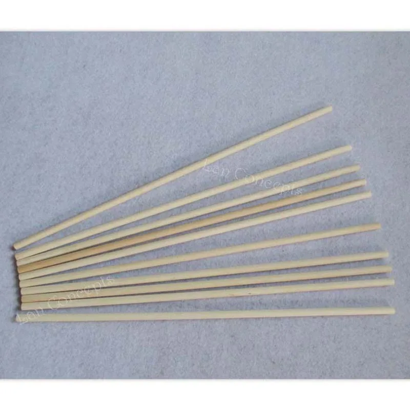 305x6mm Wood Natural Color Round Lollipop Popsicle Sticks Ice Cream Tools Kids DIY crafts - 100pcs/lot free shipping