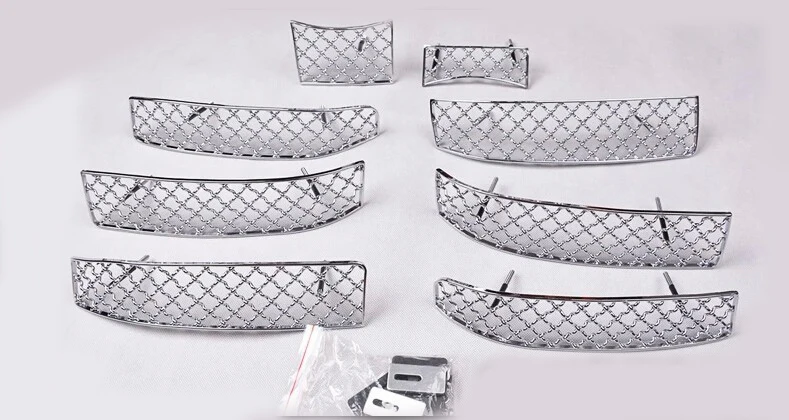 

8PCS stainless steel Car Insect Screening Mesh Front Grille For Toyota Land Cruiser Prado FJ150 Accessories 2010-2013 Years
