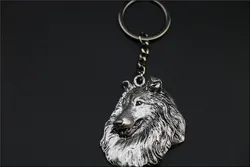 New Fashion Rough Collie dog Keychain jewelry Popular Shetland Sheepdog Key Chain Key Ring