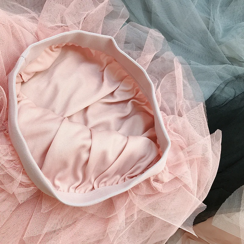 Jupe longue en tulle pour femmes, style bohème, taille haute, à volants, tenue de plage rose, été 2024