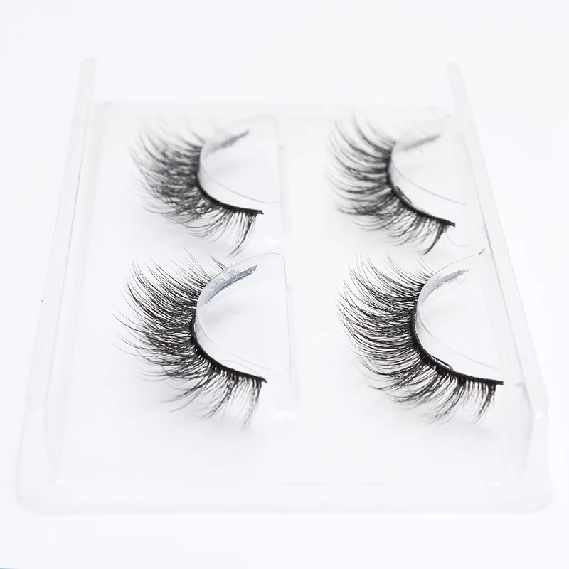 HBZGTLAD 2 pairs natural false eyelashes fake lashes long makeup 3d mink lashes eyelash extension mink eyelashes for beauty 758