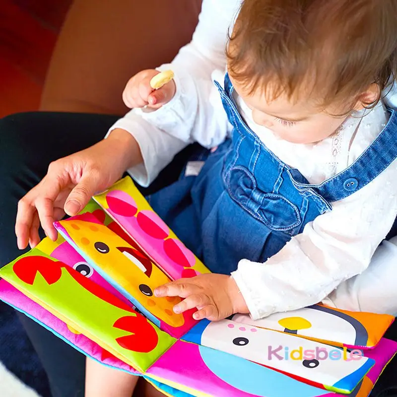 Brinquedos educativos de aprendizagem precoce do crinkle colorido para o infante 0-24 meses brinquedos macios do bebê dos livros para crianças