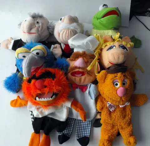 The Muppet show Puppet Frog Fozzie Bear Swedish Chef Miss Piggy Gonzo Plush Stuffed 28cm Hand Puppets Baby Kids Children Toys