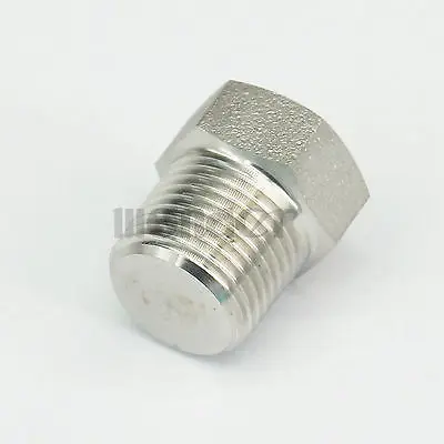 

1-1/2" NPT Male 304 Stainless Steel Hex Head Solid Plug Forged Pipe Fitting Water Gas Oil 3000 PSI