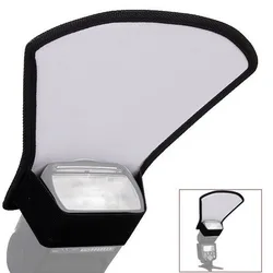 2 in 1 Silver/White Camera Flash Diffuser Softbox Photo Flash Light Reflector Professional Parts for Canon/Nikon/Olympus Camera