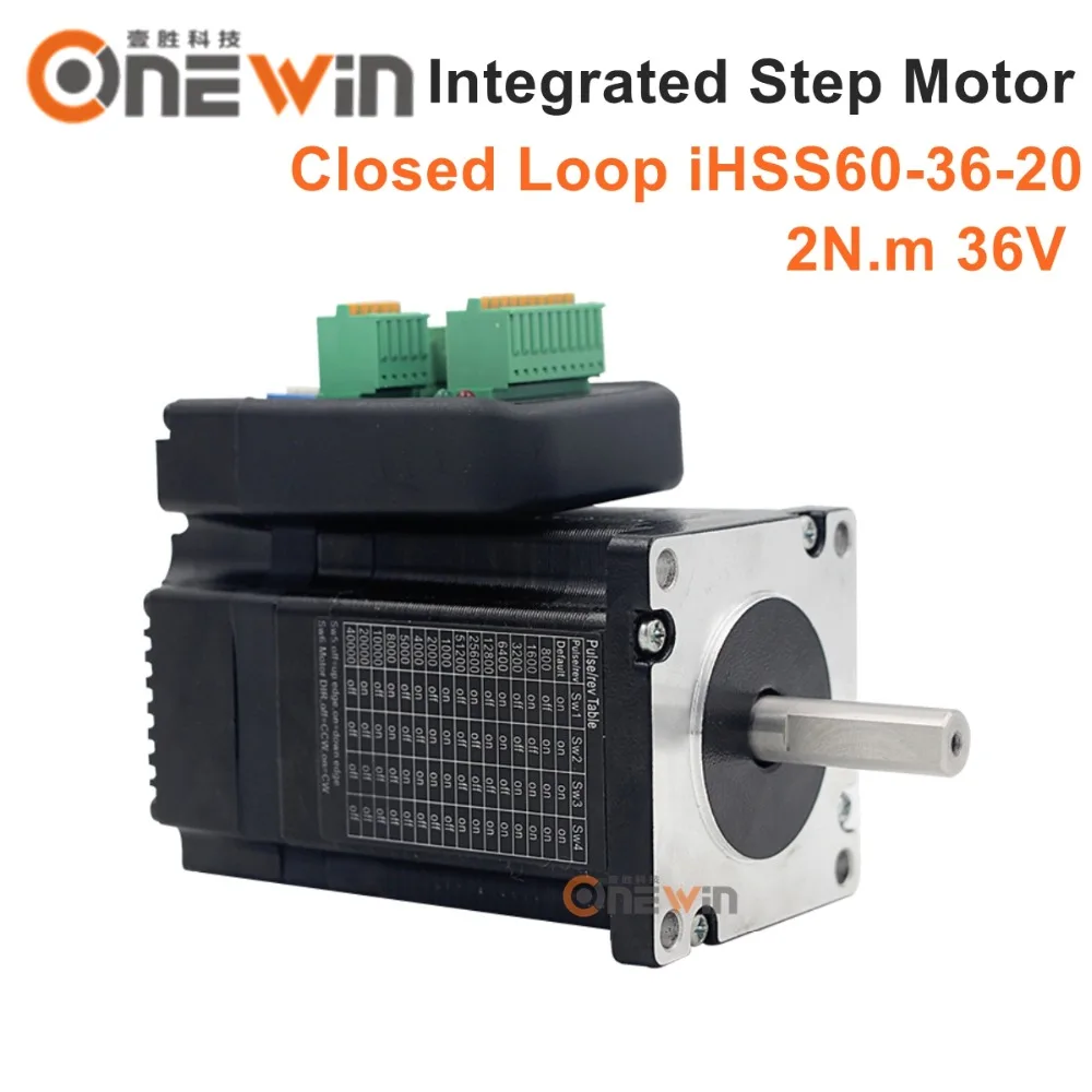 

NEMA24 Integrated Closed Loop Stepper Motor 36V 2Nm iHSS60-36-20 makeup easy servo system