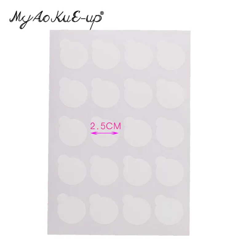5/10 blätter Wimpern Kleber Halter Palette Kleber Papier Patches Aufkleber Für Wimpern Verlängerung Einweg Kleber Papier Pad Auge Aufkleber – Detail 6