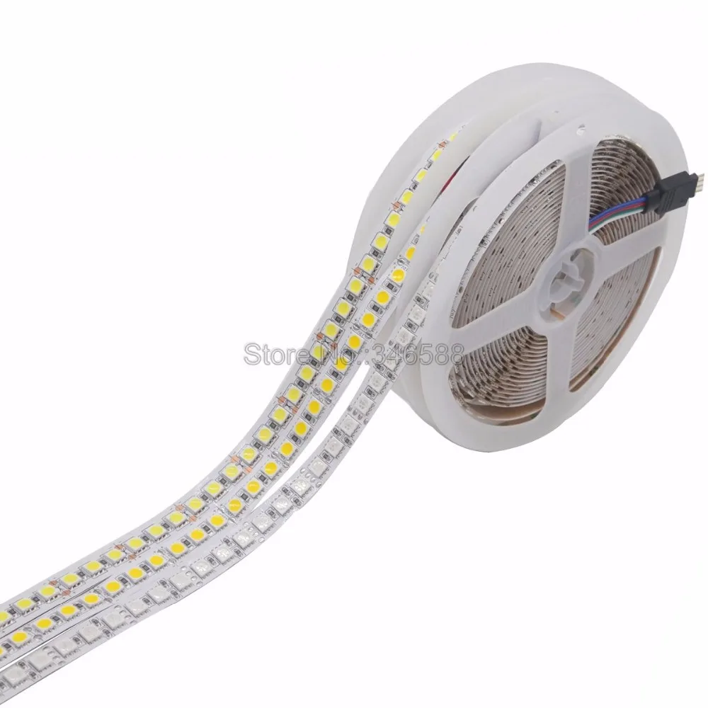 5m SMD 5050 LED Strip DC 12V 24V 120LEDs/m Flexible LED Strip Tape RGB CCT Neutral Warm Cool White 4 in 1 RGBW RGBWW IP20 IP65