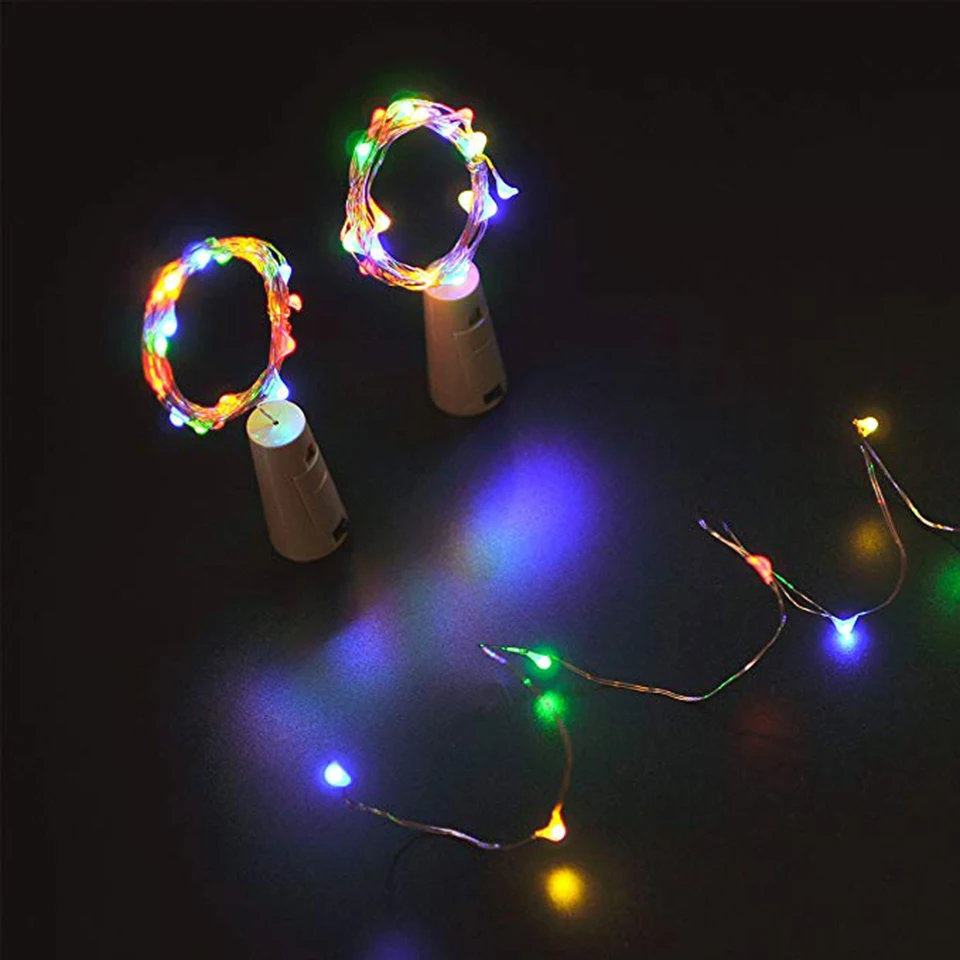 Mini LED Garrafa Cork Lights, Holiday String Lights, Decoração De Vidro Artesanato, Interior, Ao Ar Livre, Casamento, Natal, 1m, 2m