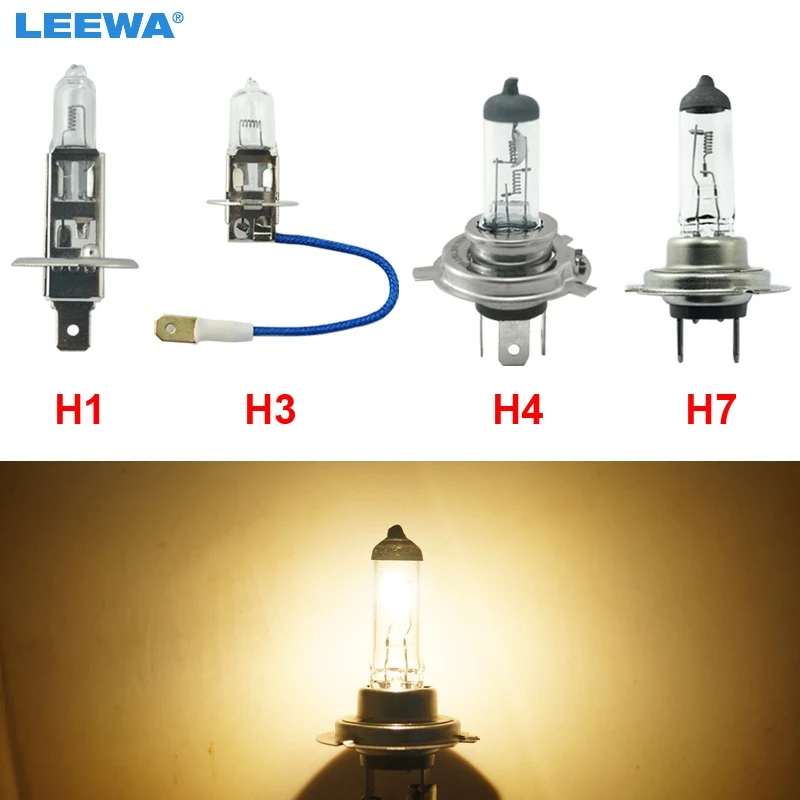 

LEEWA 30pcs Warm White Auto H1/H3/H4/H7 DC24V 70W/100W Halogen Bulb Truck Bus Headlight Foglight Driving Lamp 3000K