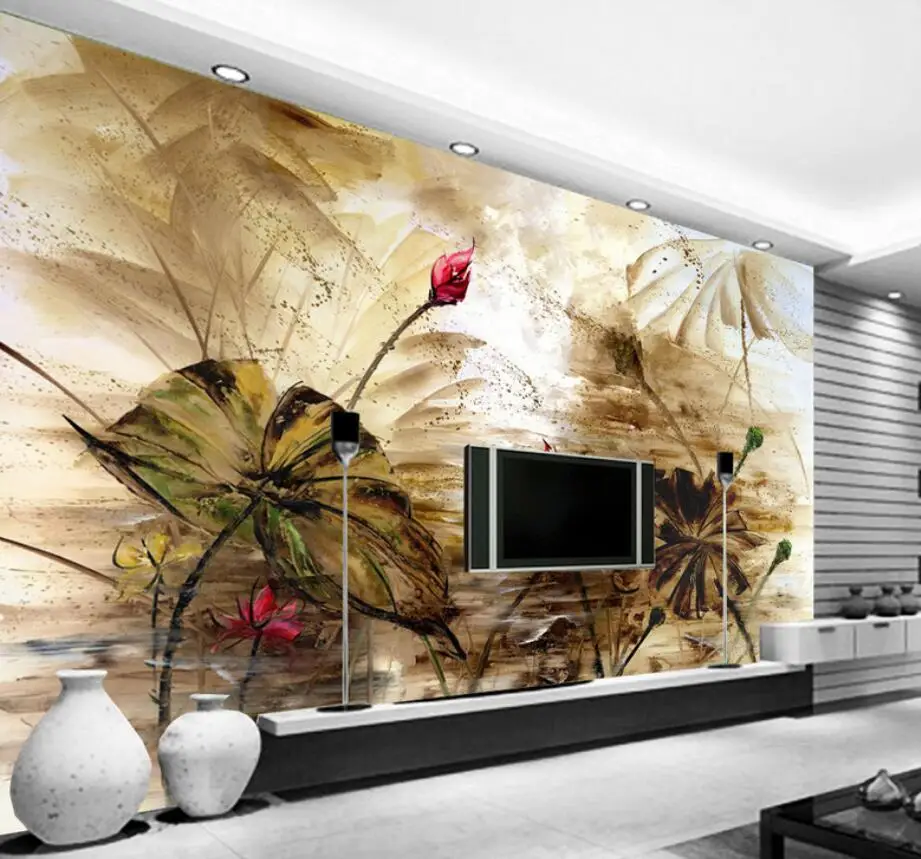 

Beibehang Custom Wallpaper Home Decoration Mural Painting Oil Paintings Large Chinese TV Background walls mural 3d wallpaper