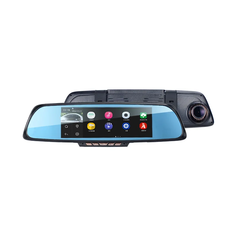 JanDeNing 6.86'' Touch Screen RAM 1GB 2 Split View Android GPS Navigation Mirror Car DVR Dual Lens Camera Rear Parking WiFi FM