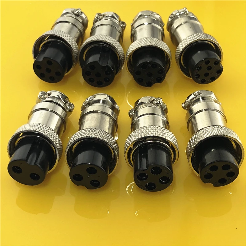 1pc GX16 2/3/4/5/6/7/8/9 Pin Female 16mm Wire Panel Circular Connector L80-87 Aviation Connector Socket Plug