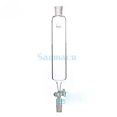 

1000ml Ground Glass Joint 24/29 Cylindrical Separatory Funnel Lab Glassware