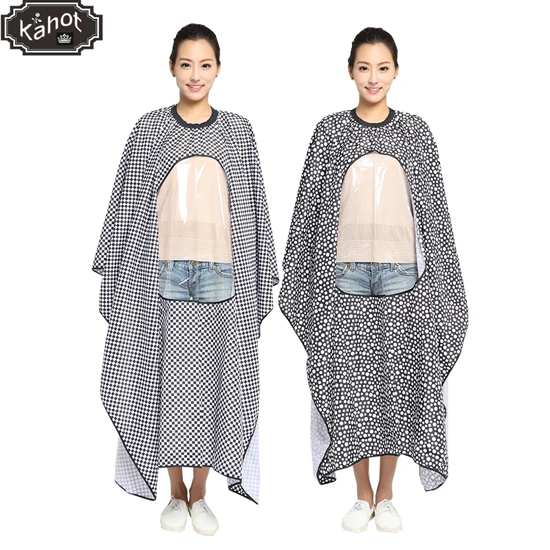 

Salon Professional Hair Styling Cape,Hair Cutting Coloring Large Waterproof Hairdresser Wai Cloth with View Window Barber Gown