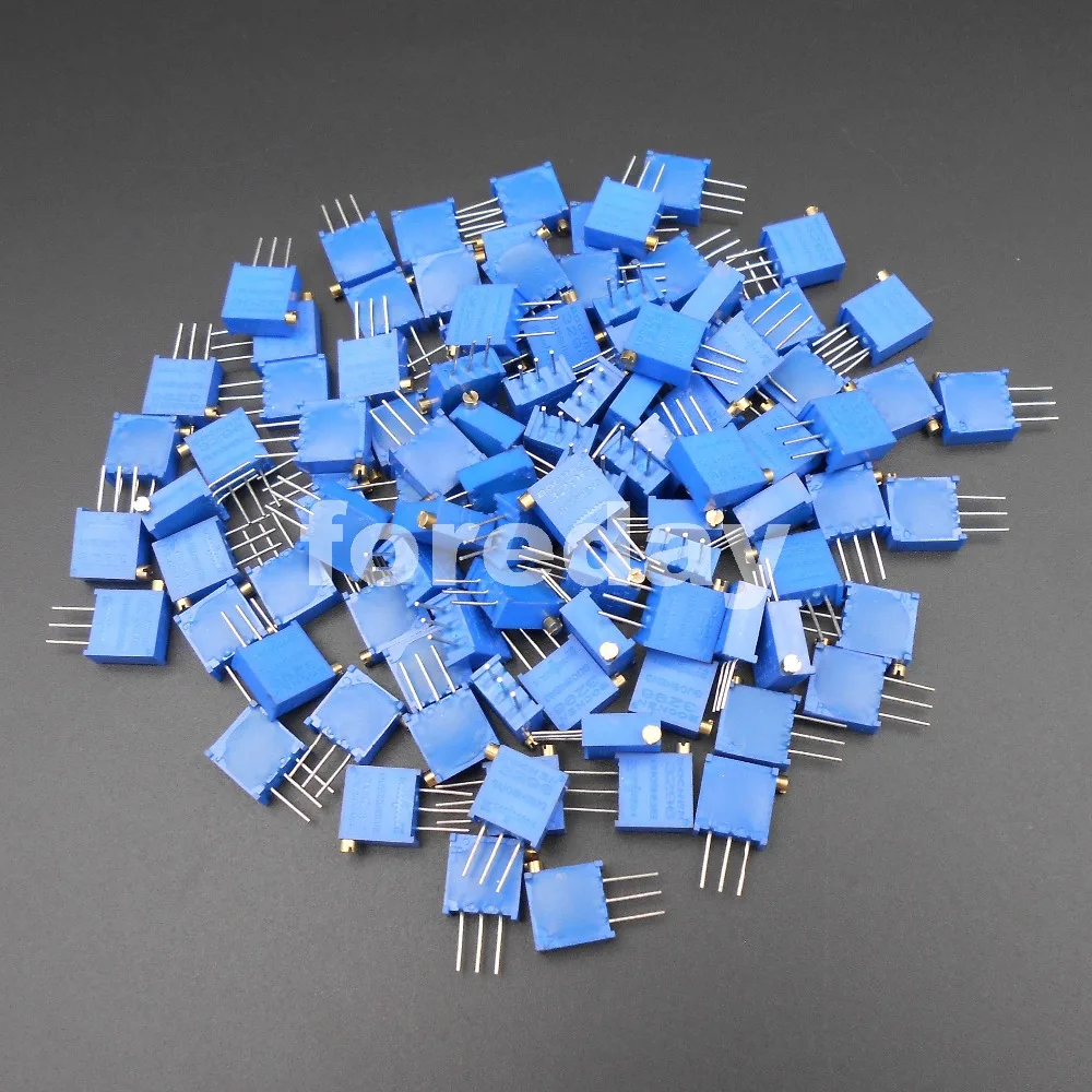 100PCS X BOCHEN 3296X 3296 Trim Pot Potentiometer Lateral adjustment Cermet trimmer 50R TO 1M 100R 200R 10K 100K 500K *FD676-689