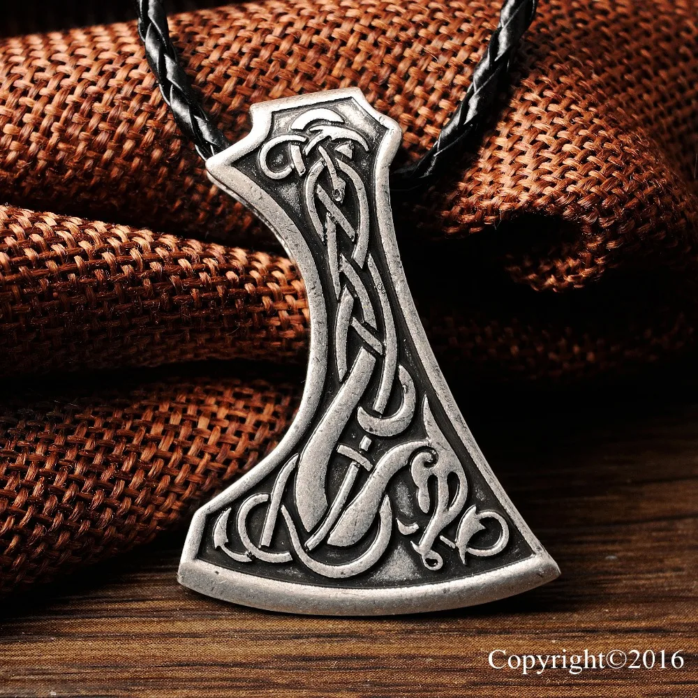 1pcs Legendary Viking Mammen Axe Amulet Pendant Necklace Mammen Style Large Axe Sekira Viking Nordic Talisman Pendant Necklace